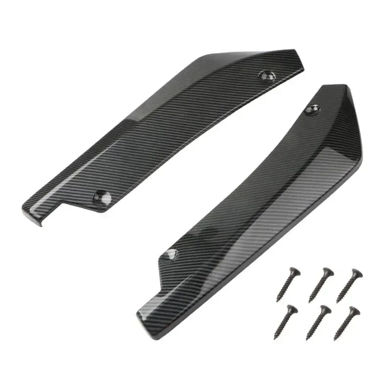 Car Front Rear Bumper Strip Lip Spoiler Diffuser Splitter Scratch Protector Carbon Fiber Winglets Side Skirt Extension Universal