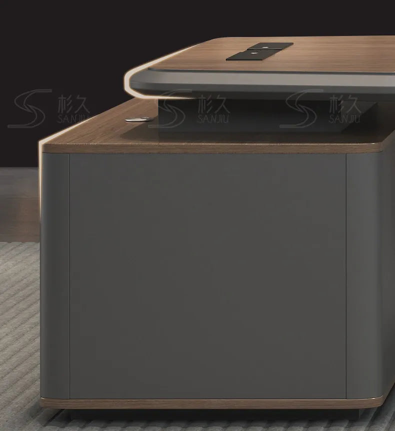 European Modern Office Desk Wooden Computer Gaming Decoration Drawer Office Desk Luxury Storage Meuble Bureau Home Furniture