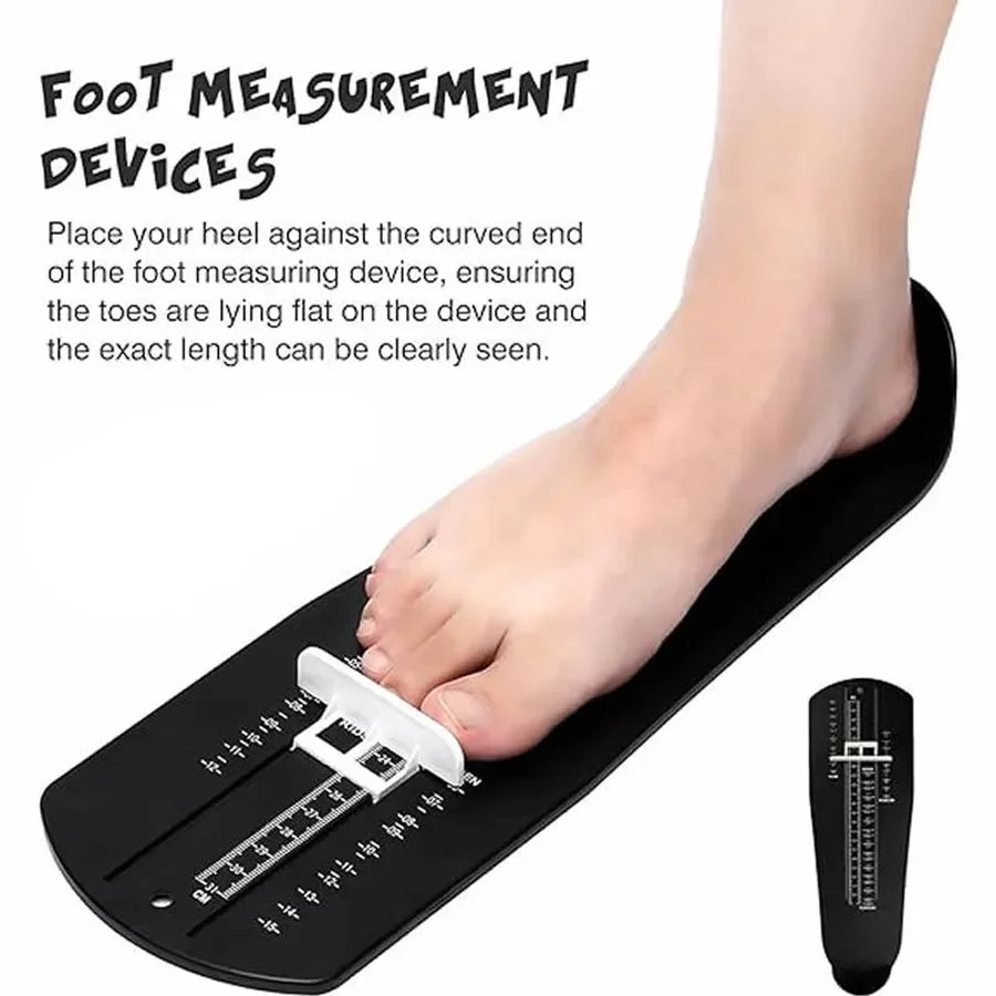 Family Foot Measuring Ruler, US Standard Shoe Sizing Device, Universal Feet Size Measurer for Infants, Kids, Men, Women & All Ad