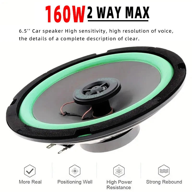 2PCS 4/5/6.5 Inch Car Speakers HiFi Coaxial Car Door Subwoofer Universal Automotive Audio Music Full Range Truck Stereo Speaker