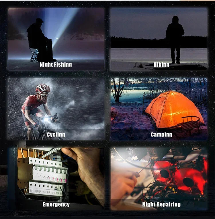 Super Bright 1500LM Work Light COB 500mah LED Flashlight Pocket Keychain USB Rechargeable Waterproof For Outdoor Camping