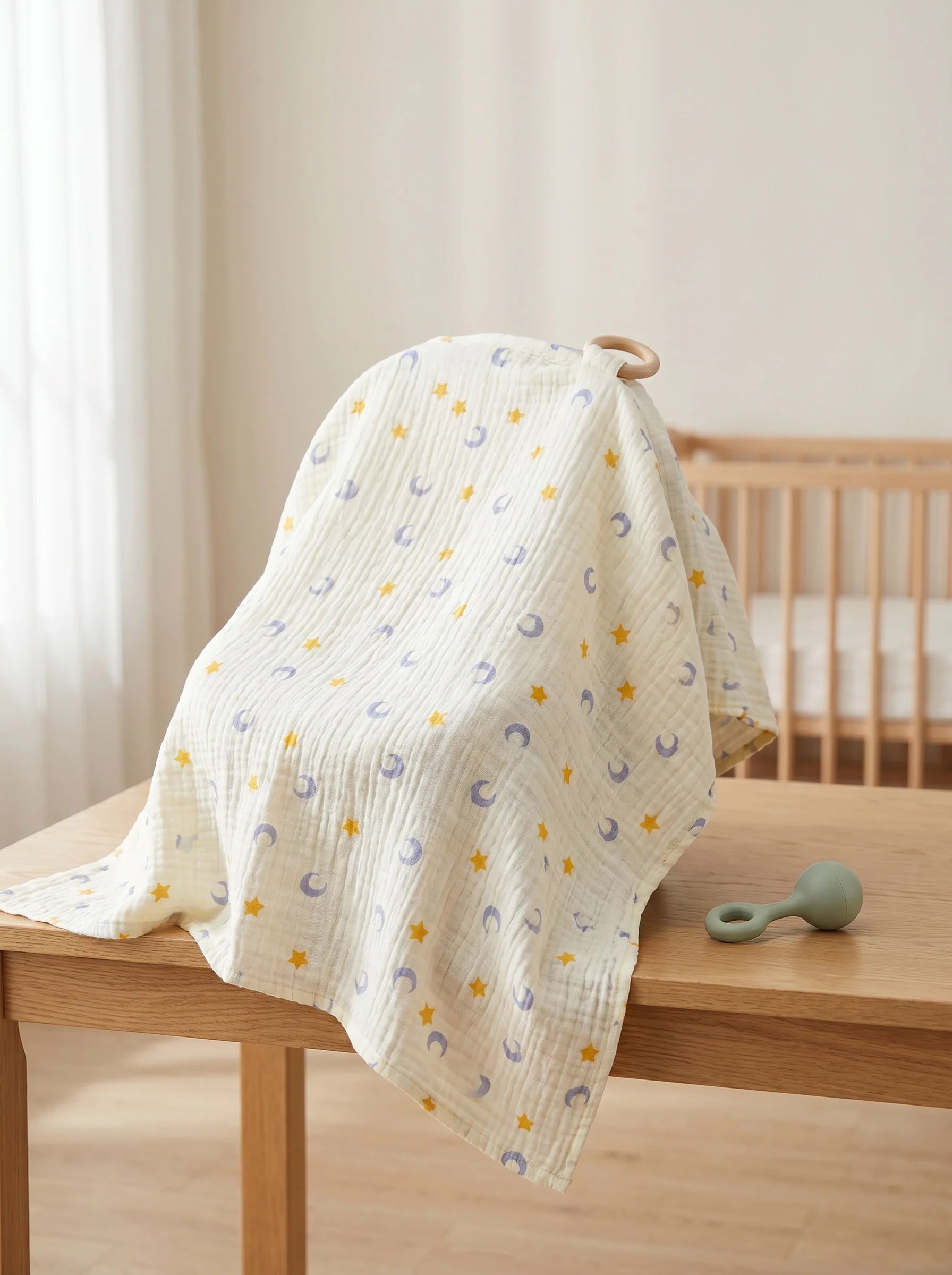 Double Layer Cotton Nursing Cover Breastfeeding Shawl Anti Embarrassment Baby Blanket & Stroller Cover