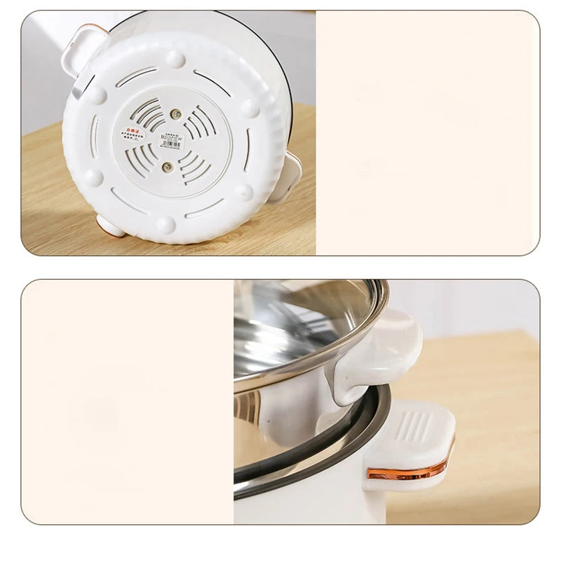 1.5L/3L Portable Electric Rice Cooker Multifunctional Double Layer Pan Non-stick Cookware for Kitchen and Home Appliance