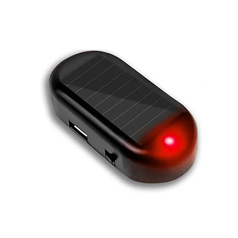 1/2Pcs Car Fake Security Light Solar Powered Simulated Dummy Alarm Wireless Warning Lamp LED Flashing Anti Theft Caution Lamp