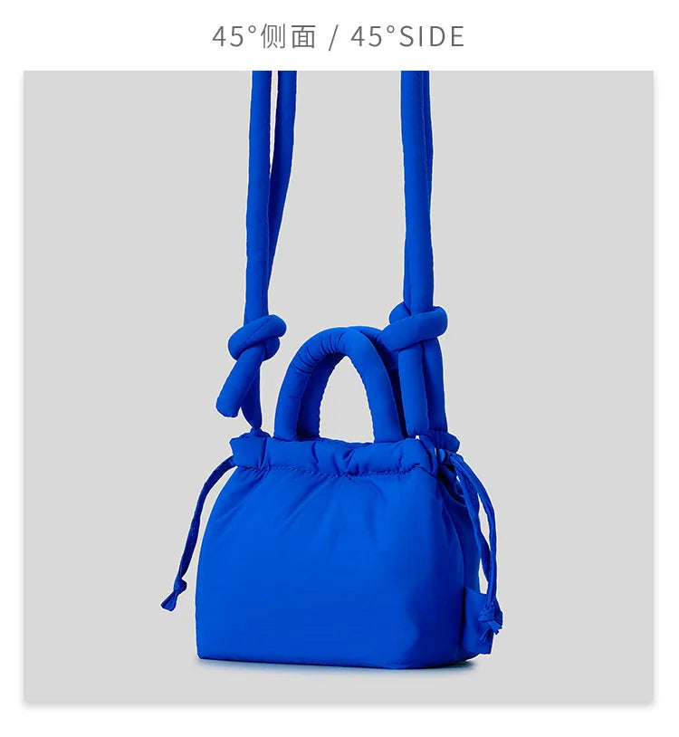 Fashion Small Puffer Tote Bag Designer Padded Women Shoulder Bags Nylon Down Cotton Crossbody Bag Mini Lady Handbags 2025