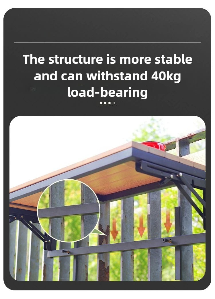 Wooden Outdoor Tables Garden Portable Folding Side Table Simple Modern Removable Study Desk Balcony Outdoor Dining Table