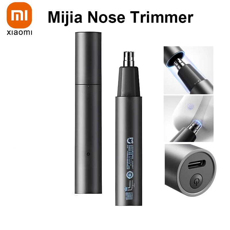 Original XIAOMI Mijia Nose Trimmer for Men Women- USB Rechargeable Painless Ear Nose Hair Eyebrow Trimmer Clipper Compact Pocket
