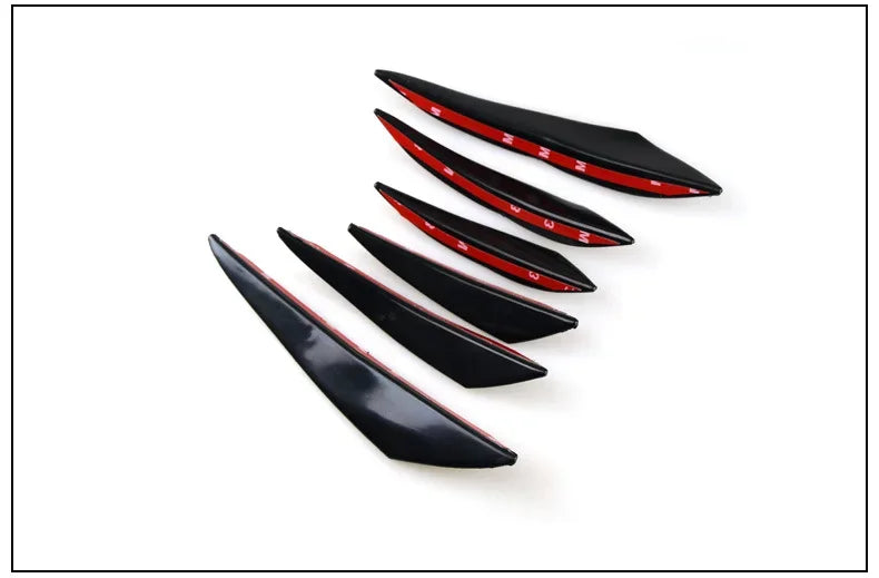 Hot Sale 6pcs/set Decoration Diffuser Splitter Fin Body Spoiler Canard Valence Chin Car Tuning Canard Universal Front Bumper Lip