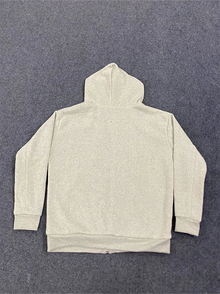 Winter Casual Plaid Print Hoodie Women's Warm Zip-Up Double-Sided Wear Sweatshirt Female Fashion Trendy Loose Hooded