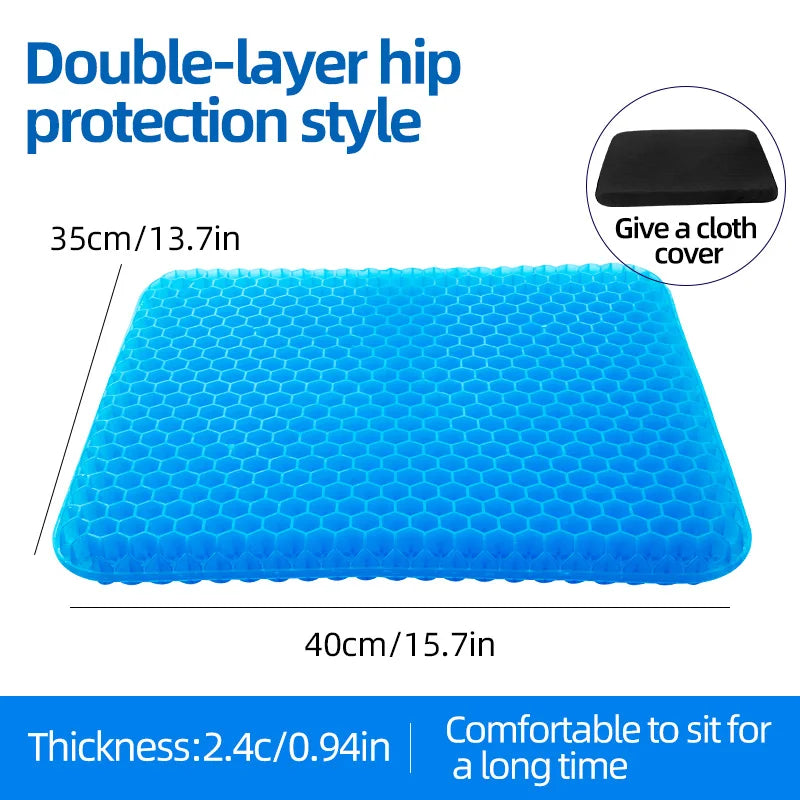 Soft and elastic silicone multi-purpose car seat cushions, detachable covers with durable zippers, anti-slip and decorative for