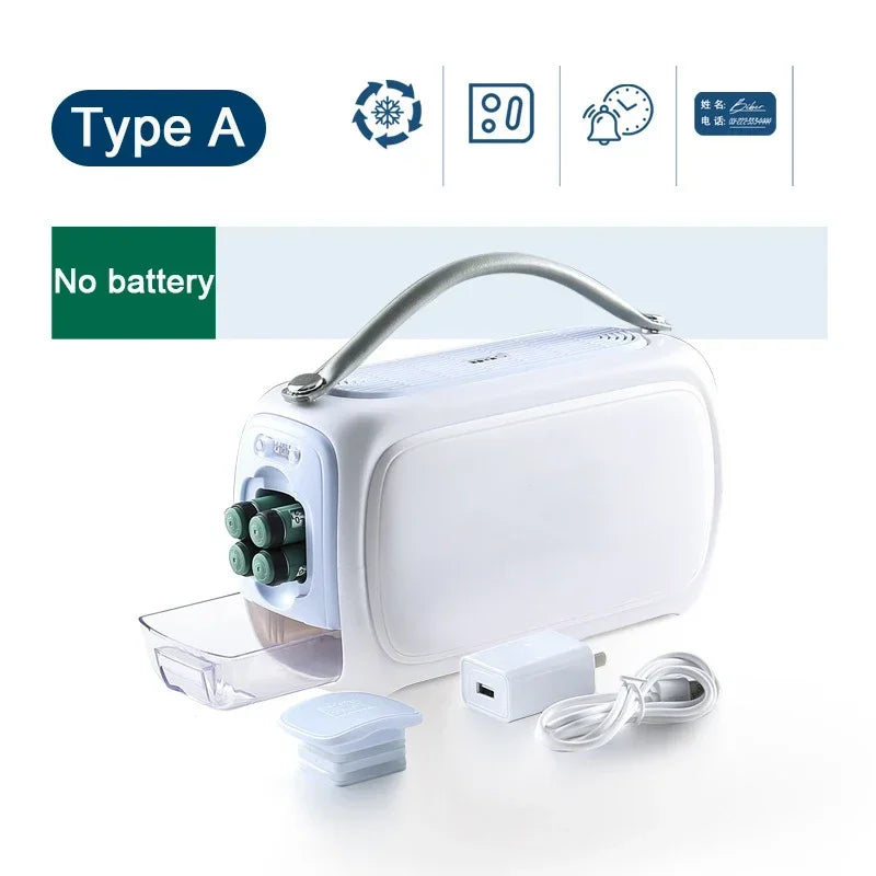 Insulin Refrigerated Box Portable Drug Storage Box Medicines Vaccines Interferon Refrigerated Containers Mini Refrigerator