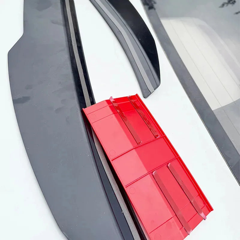 Universal 3pcs Sedan Rear Trunk Tail Rear Wing Spoiler 46.06-50.0inch Adjustable DIY Refit Boot Wings Spoiler Car Accessory