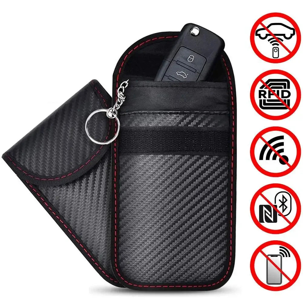 Faraday Cage Car Key Signal Blocker Pouch M7D8 - Secure Storage for Remote Controls