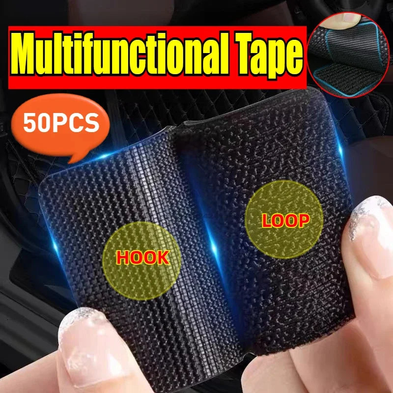 60/2pcs Carpet Fixing Stickers Adhesive Car Floor Mats Fixed Patches Home Sheets Anti Skid Grip Tape Sticker Double Sided Tapes
