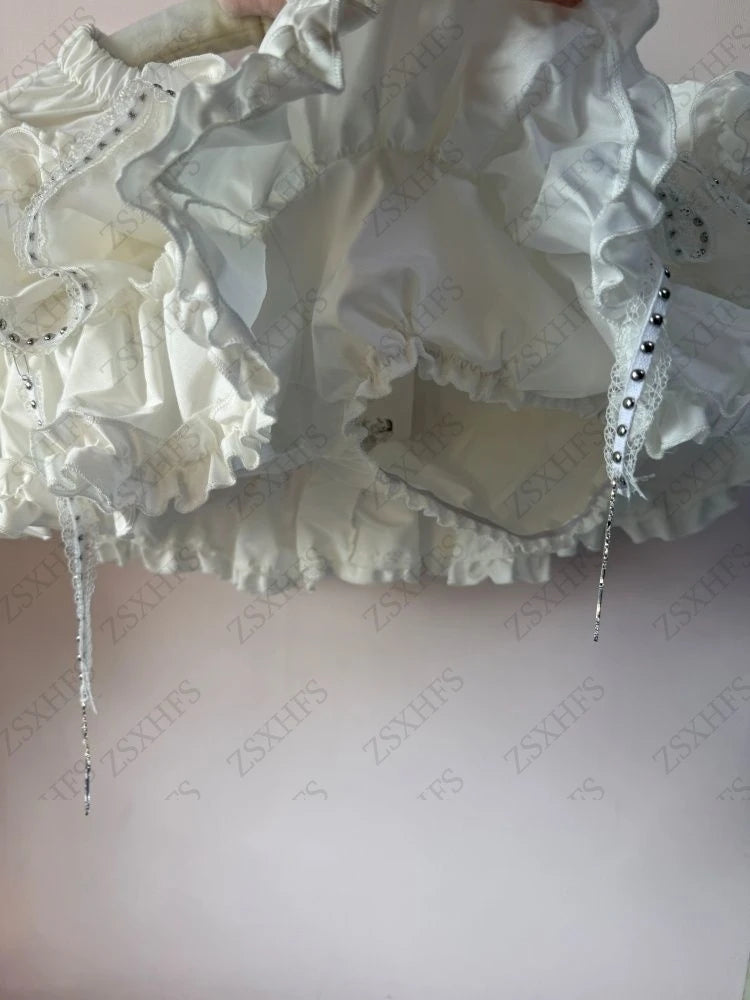 Sweet Girl Puff Skirt Kawaii Womem Clothes A-line Tiered Mini Skirt Aesthetic Lolita Bottom Vintage Femme coquettish Cute Skirts