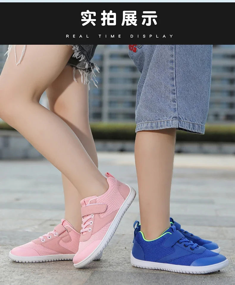 Little Big Kid Wide Barefoot Shoes Boys Girls Minimalist Sneakers Lightweight Non Slip Narutal Children Walking Shoes Skate Flat