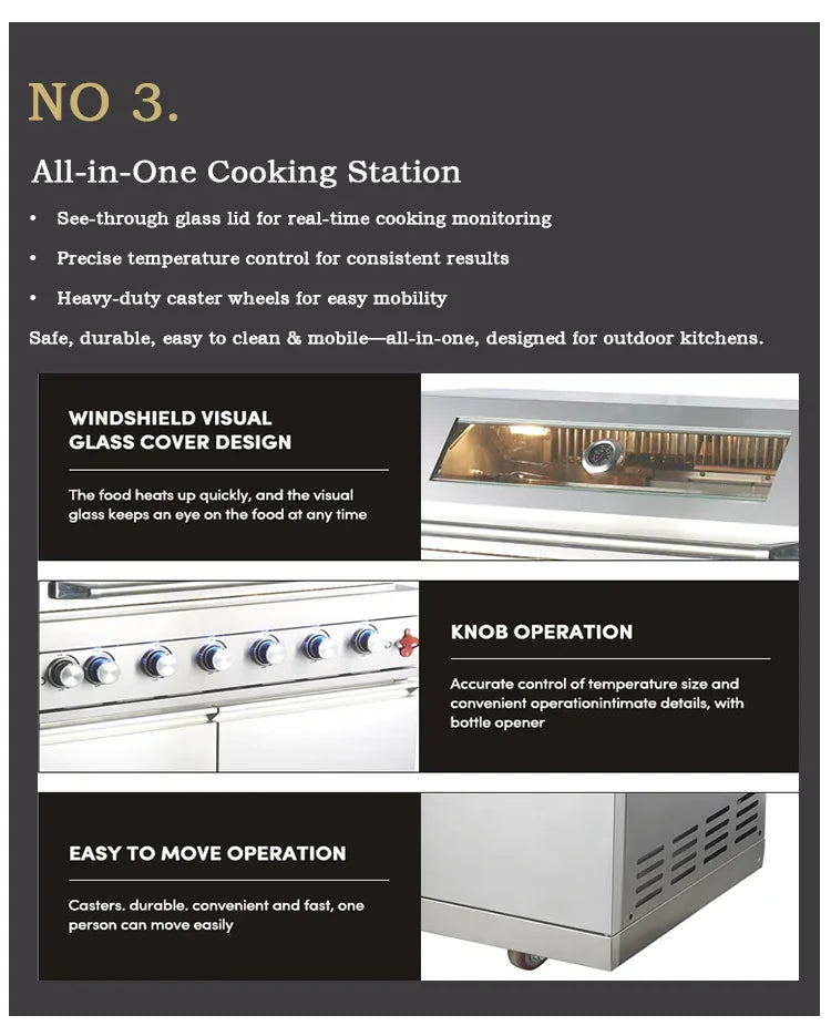 Full Kitchens Offer Complete Outdoor Kitchens, Durable Cabinets Set with Kitchen Islands & Carts, Ensemble Casserole De Cuisine
