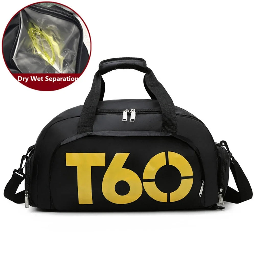 Fitness Bag Oxford Dry Wet Gym Bag Large Capacity Fitness Training Bag Shoe Compartment Wear-resistant for Men Women
