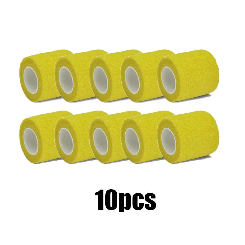 6/10/12pcs First Aid Self Adhesive Cohesive Elasticity Bandages Sports Tape For Wrist Ankle Sprains & Swelling Tattoo Cover