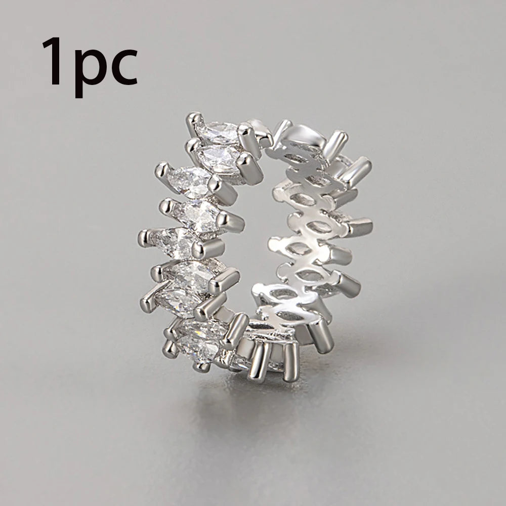 1Pc Hot Sale Horse Eye Zircon Earcuff Clips On Earring for Women Girls No Fake Piercing Cartilage Earrings Ear Ring Without Hole