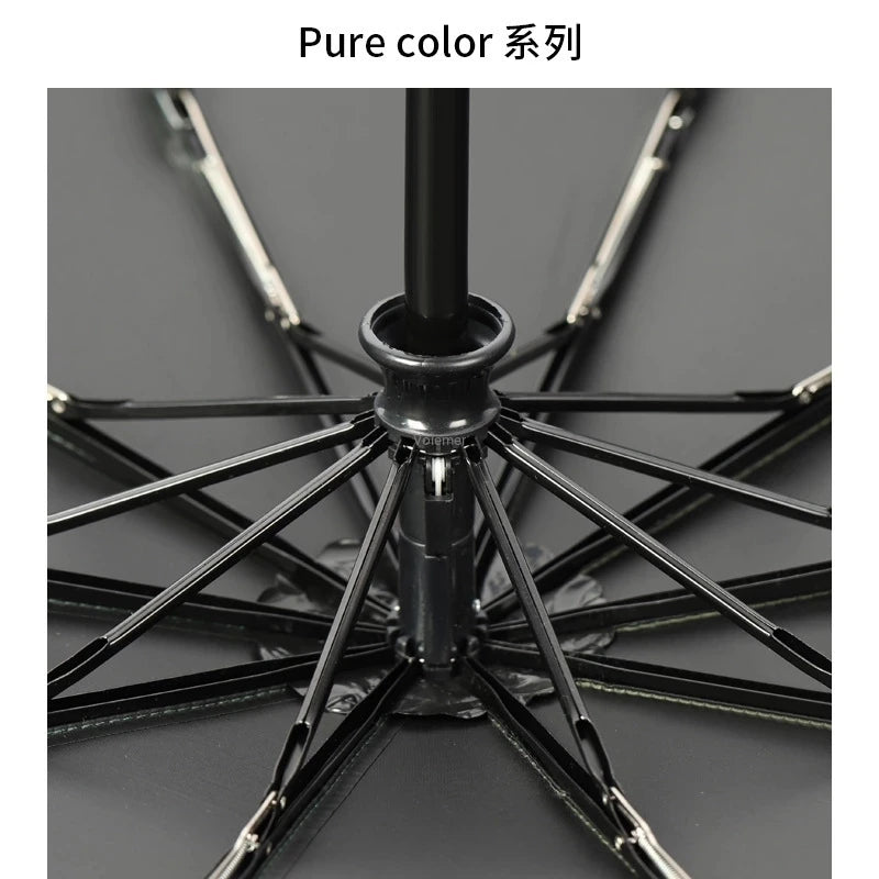2026 Automatic Umbrella Sunshade for Men and Women 10 Umbrella Bones Black Glue Sunscreen Anti-ultraviolet Sun Umbrella