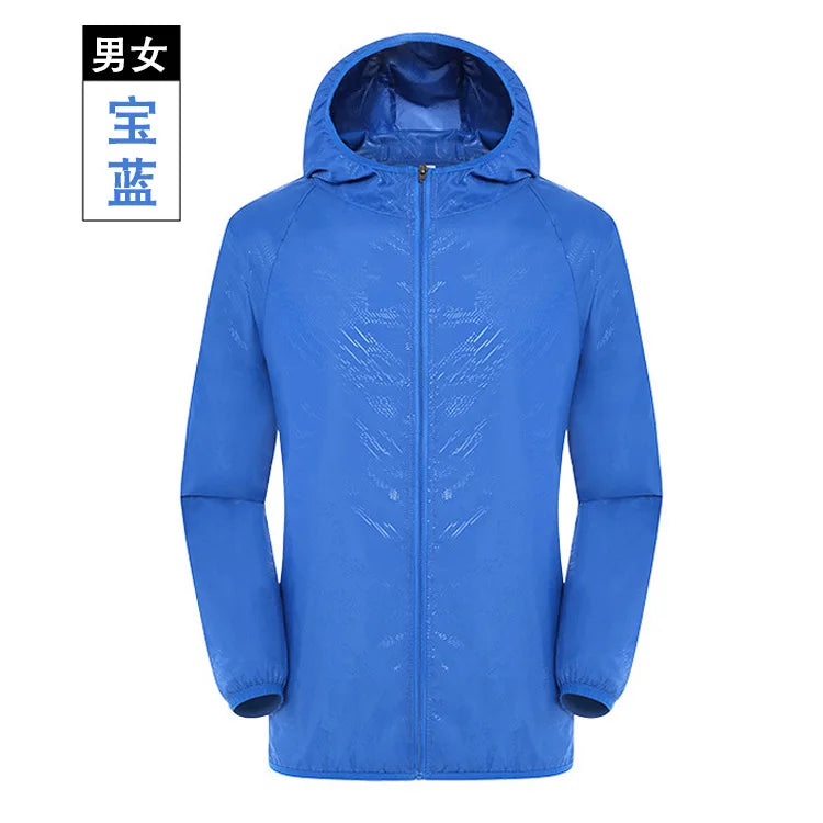Men Women Hiking Jacket Waterproof Quick Dry Camping Hunting Clothes Sun-Protective Outdoor Sports Coat Anti UV Windbreaker