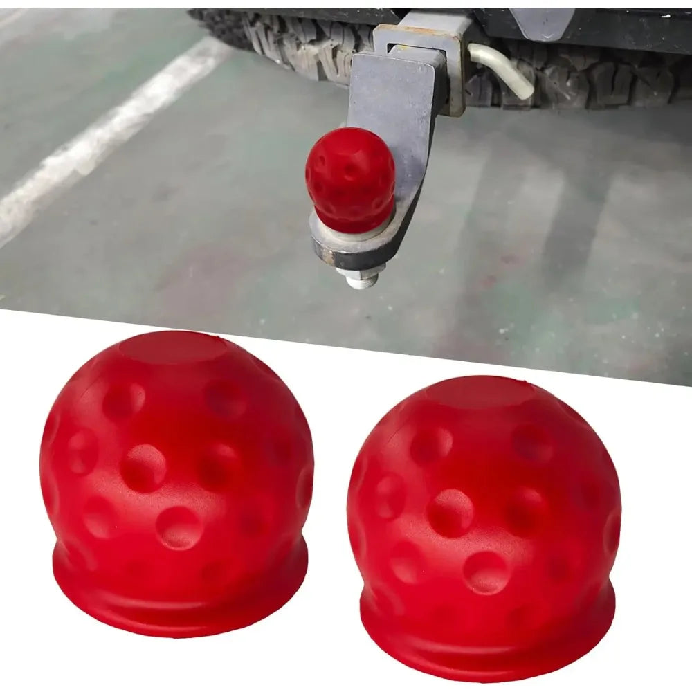 4pcs Universal 55MM Tow Bar Ball Cover Cap Trailer Ball Cover Tow Bar Cap Hitch Trailer Towball Protect Car Accessories
