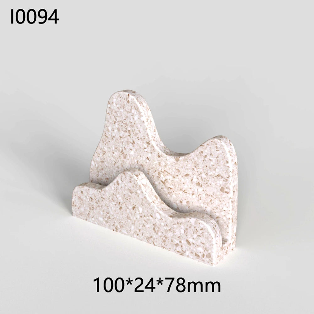 Concrete Mirror Bracket Silicone mold Wavy Mountain Design Card Holder molds Creative silicone mold for office furniture