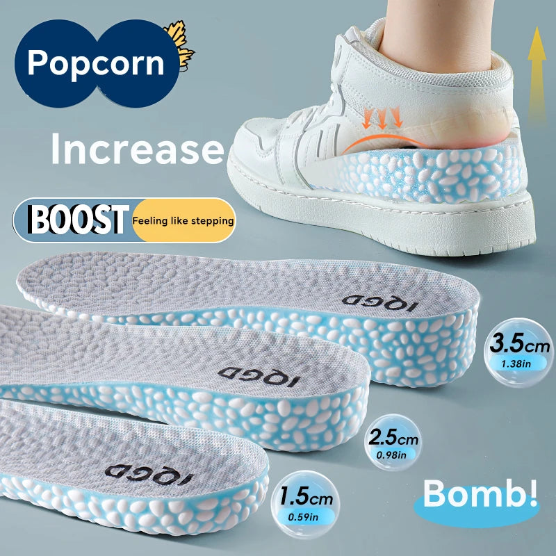 EVA Material Invisible Height Increase Insoles For Shoes Breathable Shock Absorption Comfortable For Women Men