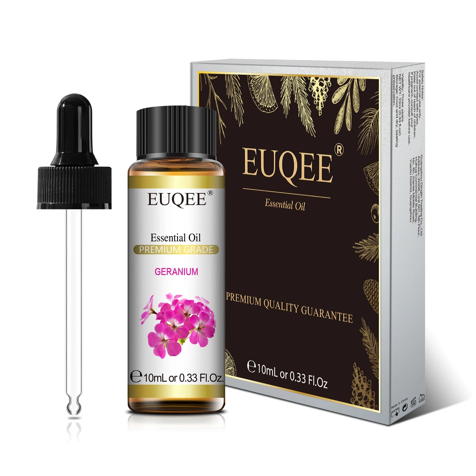 EUQEE 10ml Pure Natural Essential Oil Lavender Jasmine Eucalyptus Vanilla Sandalwood Sweet Orange Lemon Oregano Rose Fragrance