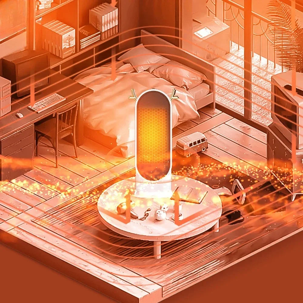 500W Portable Home Electric Heater with Intelligent Constant Temperature Fan-Winter Electric Heating Tool