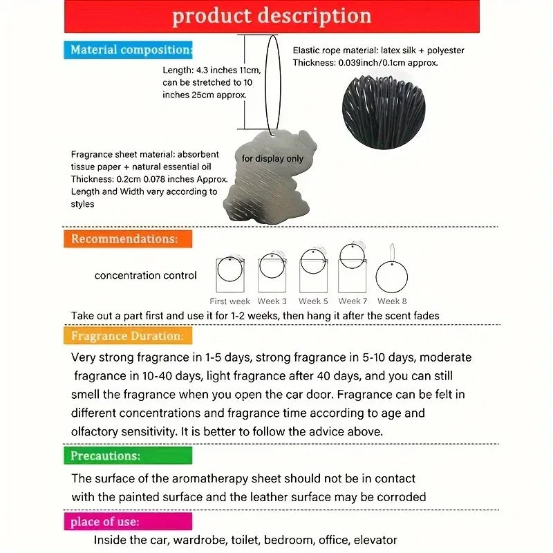 1PC Shaped JDM Sexy Female Aromatherapy Tablets Car Air Freshener, Hanging Air Freshener Perfume Scented Rearview Mirror Pendant
