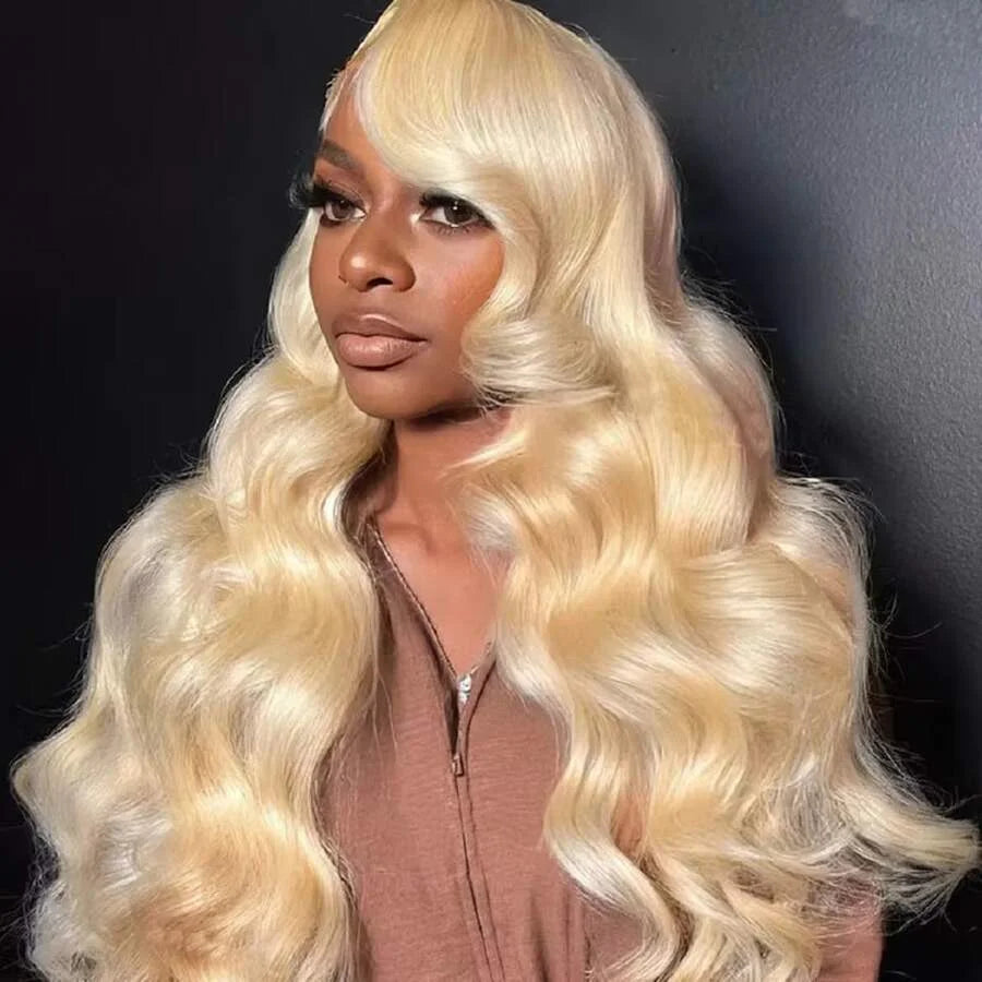 13x6 Body Wave Transparent HD 30 46 Inch 613 Honey Blonde Lace Frontal Human Hair Wig 250 Density Brazilian 13x4 Lace Front Wig