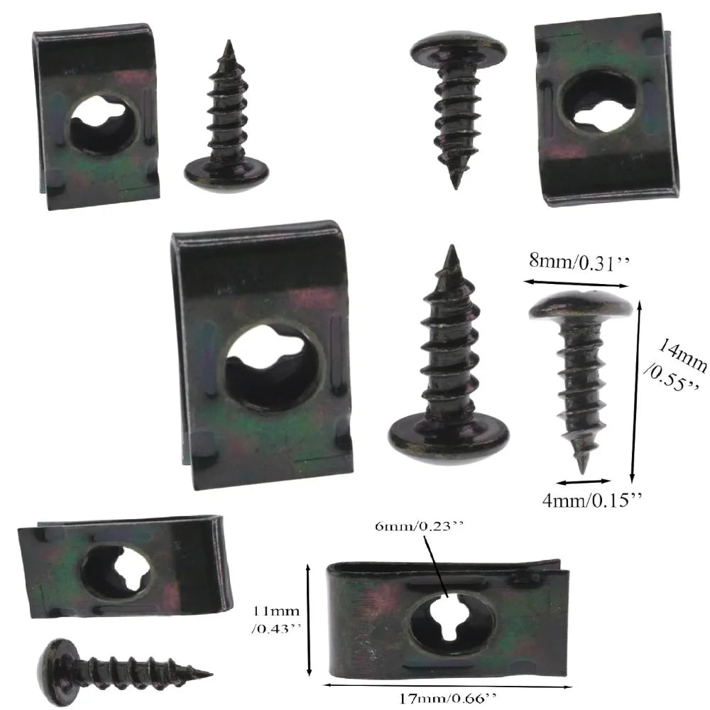 Wall Panel Fixed Screws Self Tapping Car Engine Clamps Torx Bolt Bumper Arch Mud Flaps Splash Guards Undertray Trim