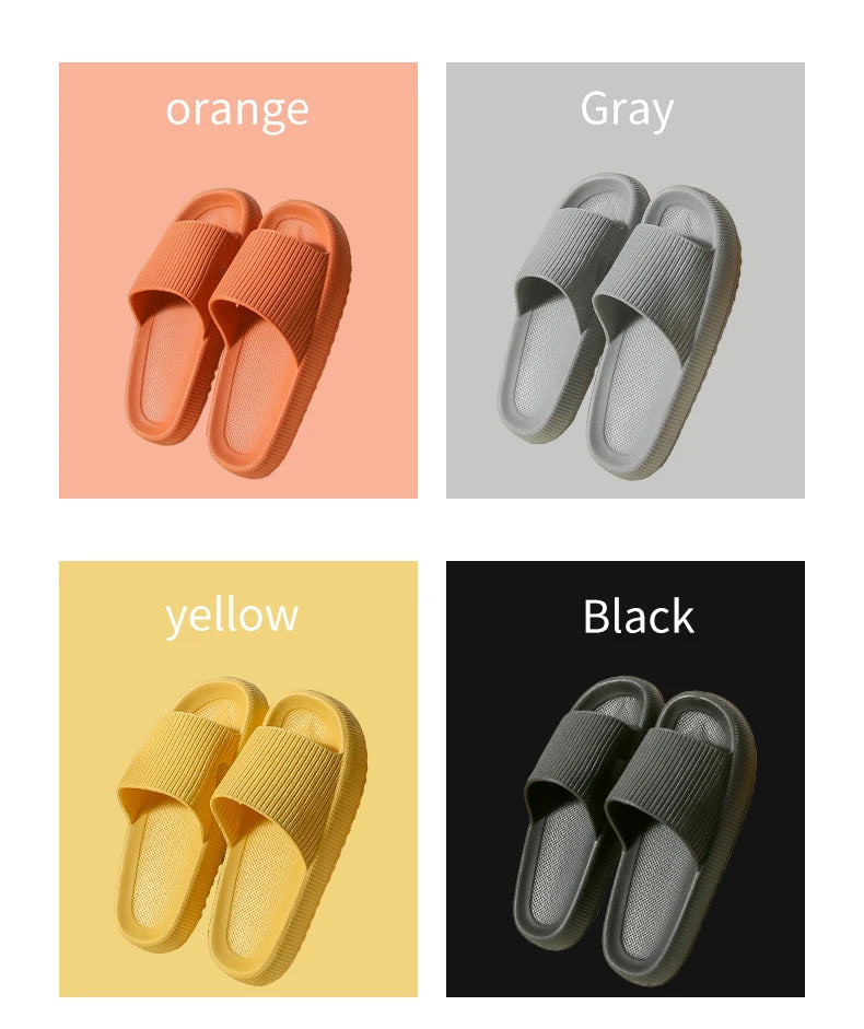 Slippers EVA Sandals Slippers Simple Men Women Wear Thick-Soled Non-Slip Summer Quarters Bathroom Shower  Indoor Home Casual