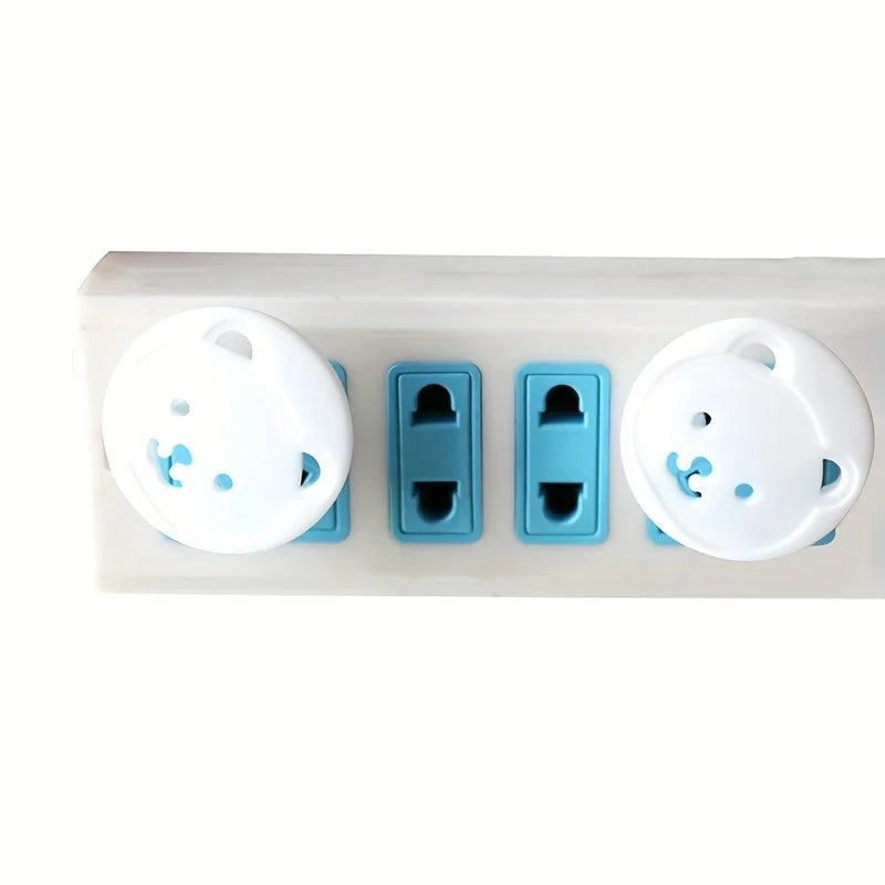 20-Pack European Standard Bear-Shaped Safety Socket Covers Korean Style Child Anti-Electric Shock Home Security Plug Protectors
