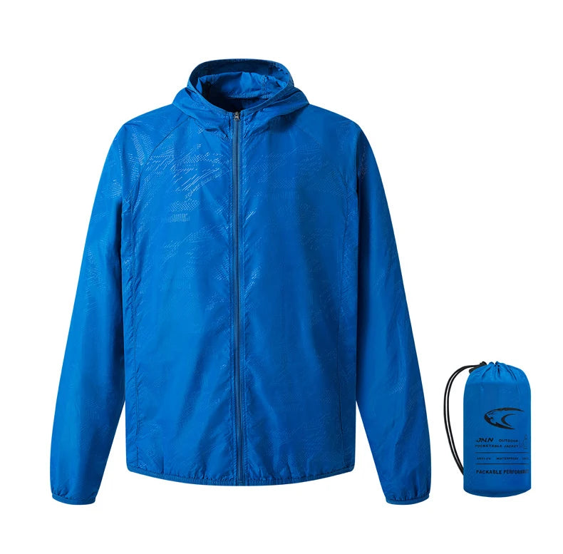 JNLN Camping Rain Jacket Men Women Waterproof Sun Protection Clothing Fishing Hunting Clothes Quick Dry Windbreaker With Pocket