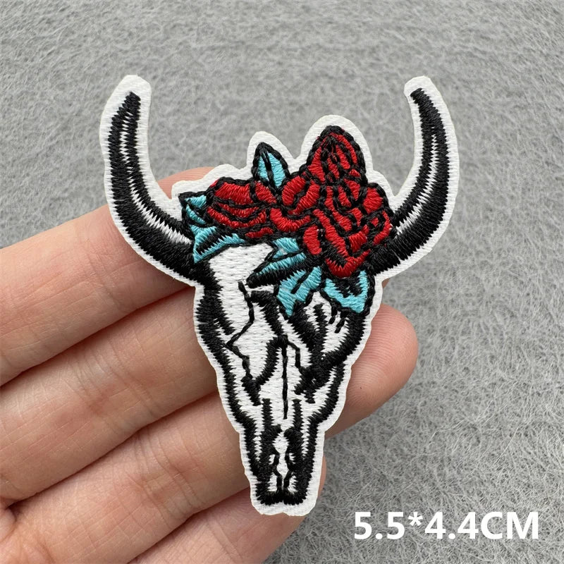 Western Cowboy Embroidered Patches DIY Boots Horse Patch For Clothing Iron On Patches Jackets Backpack Hats Sew Badges Patches