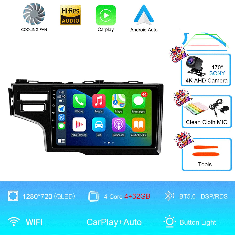 For Honda Fit Jazz 2014 2015 2016 2017 Autoradio GPS Stereo 2din Head Unit Carplay Auto Multimedia Player Car Radio