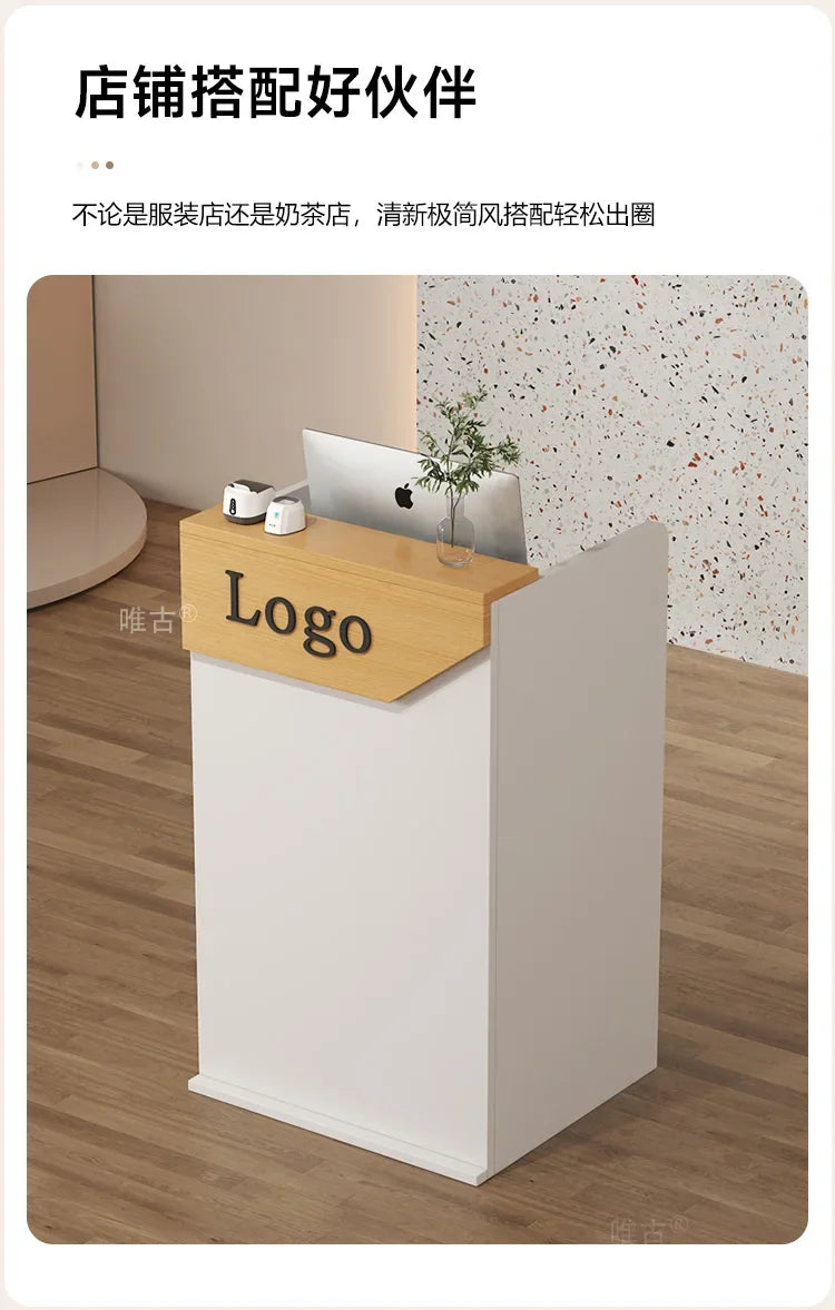 Salon Hairs Reception Desk For Modern Salon Professional Bar Counter Beauty Luxury Simple Resepsiyon Masası Commercial Furniture