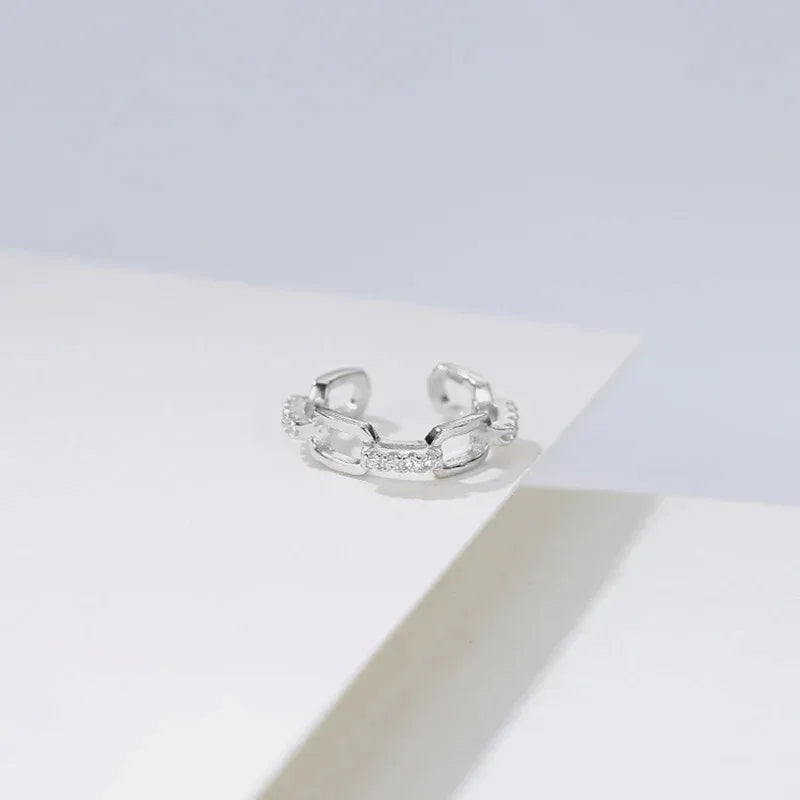 A Girl 1Pcs Silver Color Ear Cuffs Without Piercing Ear Clip Earrings Non-Piercing Fake Cartilage Earrings For Women Jewelry ﻿
