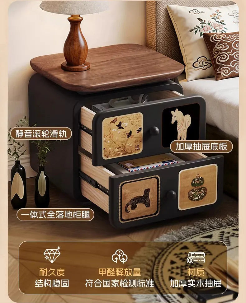 Simple Bedroom Bedside Table Luxury Nordic Storage Unique Drawers Bedside Table Trendy Organizer Mesa De Noche Home Furniture