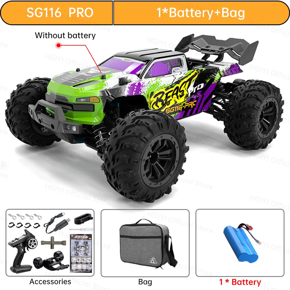 ZLL SG116 MAX 1:16 High Speed Drift Racing 80KM/H Brushless Motor 4WD SG116 Pro 40KM/H RC Car Off Road Car Toys For Kid Gift