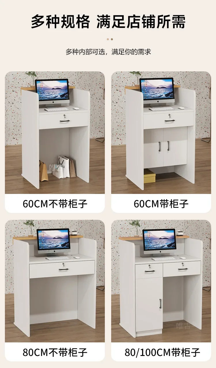 Salon Hairs Reception Desk For Modern Salon Professional Bar Counter Beauty Luxury Simple Resepsiyon Masası Commercial Furniture