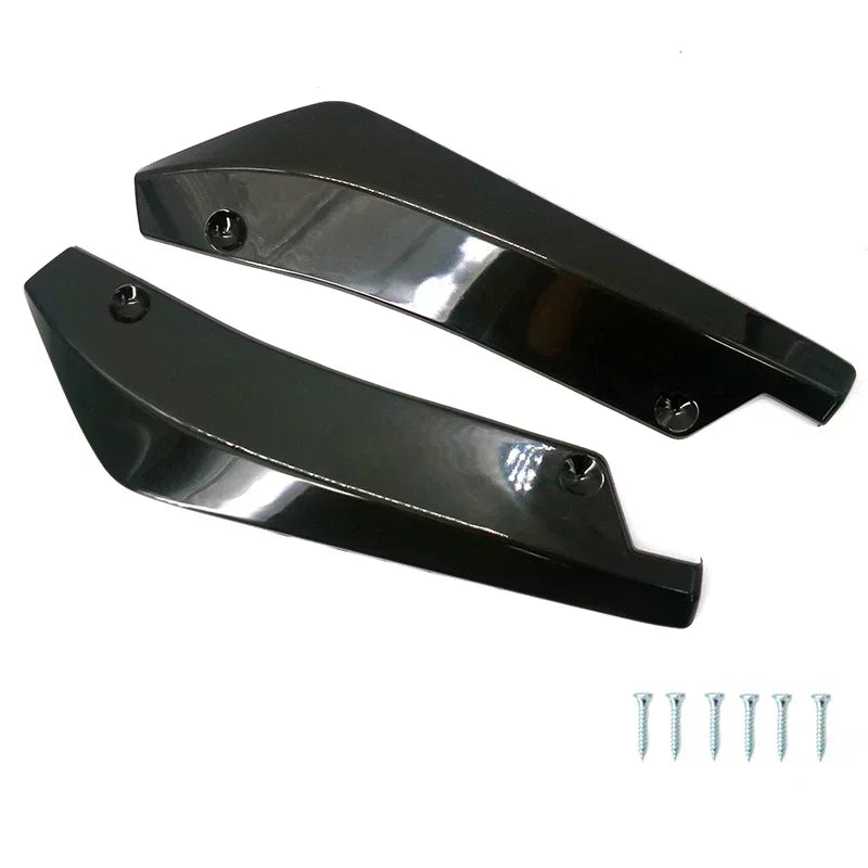 Car Front Rear Bumper Strip Lip Spoiler Diffuser Splitter Scratch Protector Carbon Fiber Winglets Side Skirt Extension Universal