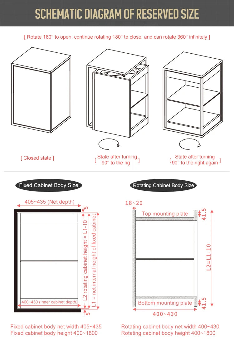 Kitchen Island With 180 360 Degree Rotating Bathroom Adjustable Unit Bookcase Corner Cabinet Multifunctional Storage Shelf