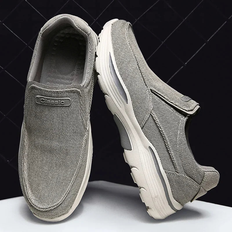 Men's Lightweight Canvas Loafers for Outdoor Hiking Camping Casual Sports Running Jogging Shoes Size 39-48