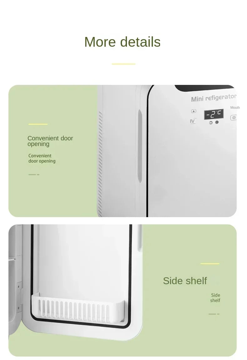 220V Mini Refrigerator Small Household Dormitory Car Mounted Refrigerator Mini Student Refrigeration Single Person Small  AG