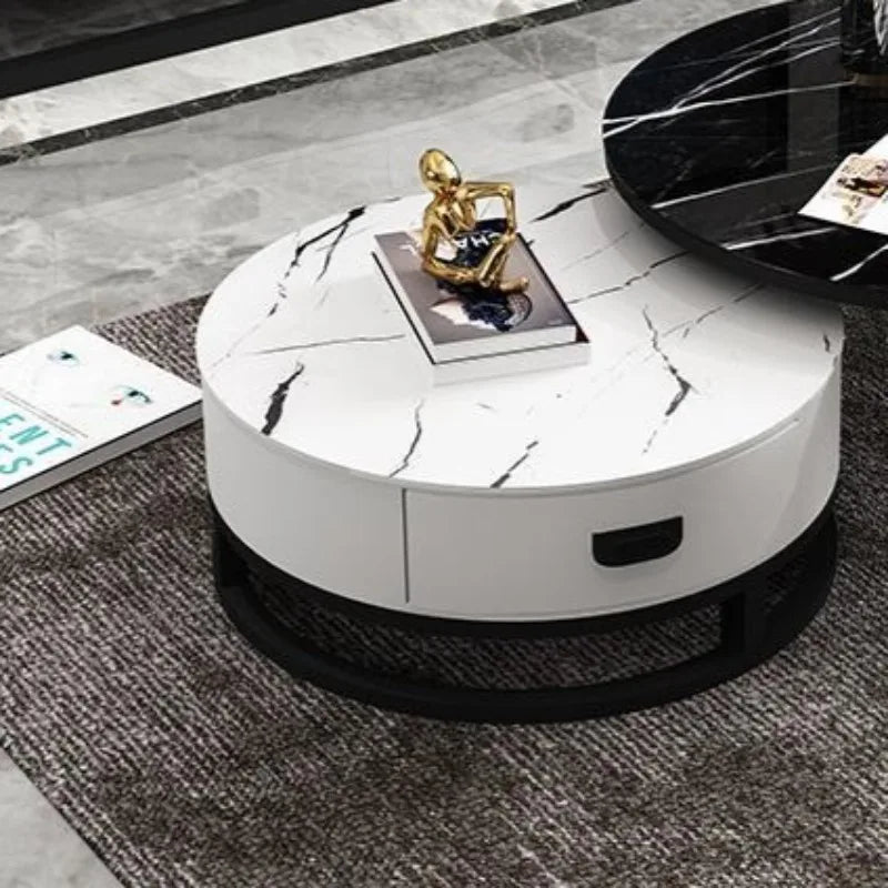 Frame Aesthetic Coffee Table Round Unique Floor Display Coffee Table Round Big Mesa Centro Salon Furniture Accessories
