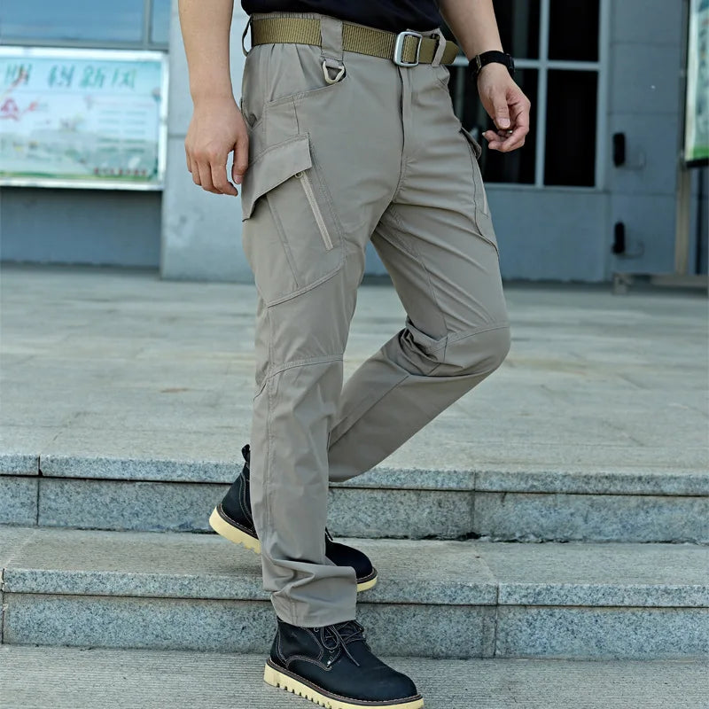 Military Tactical Pants Cargo Men Waterproof Trousers Casual Pants Wear-resistant Multi-pocket Outdoor Hiking Work Trousers Male